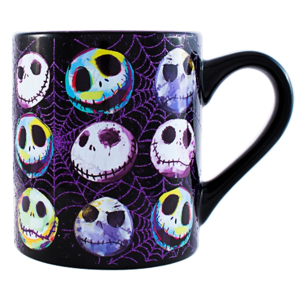 🌞Disney Nightmare Before Christmas Colorful glitter web ceramic mug, 20oz